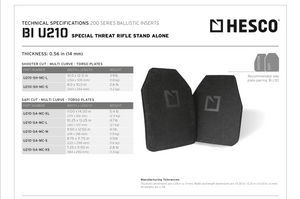 Hesco Special Threat Armor U210 Multi-Curve - VerTac Training and Gear