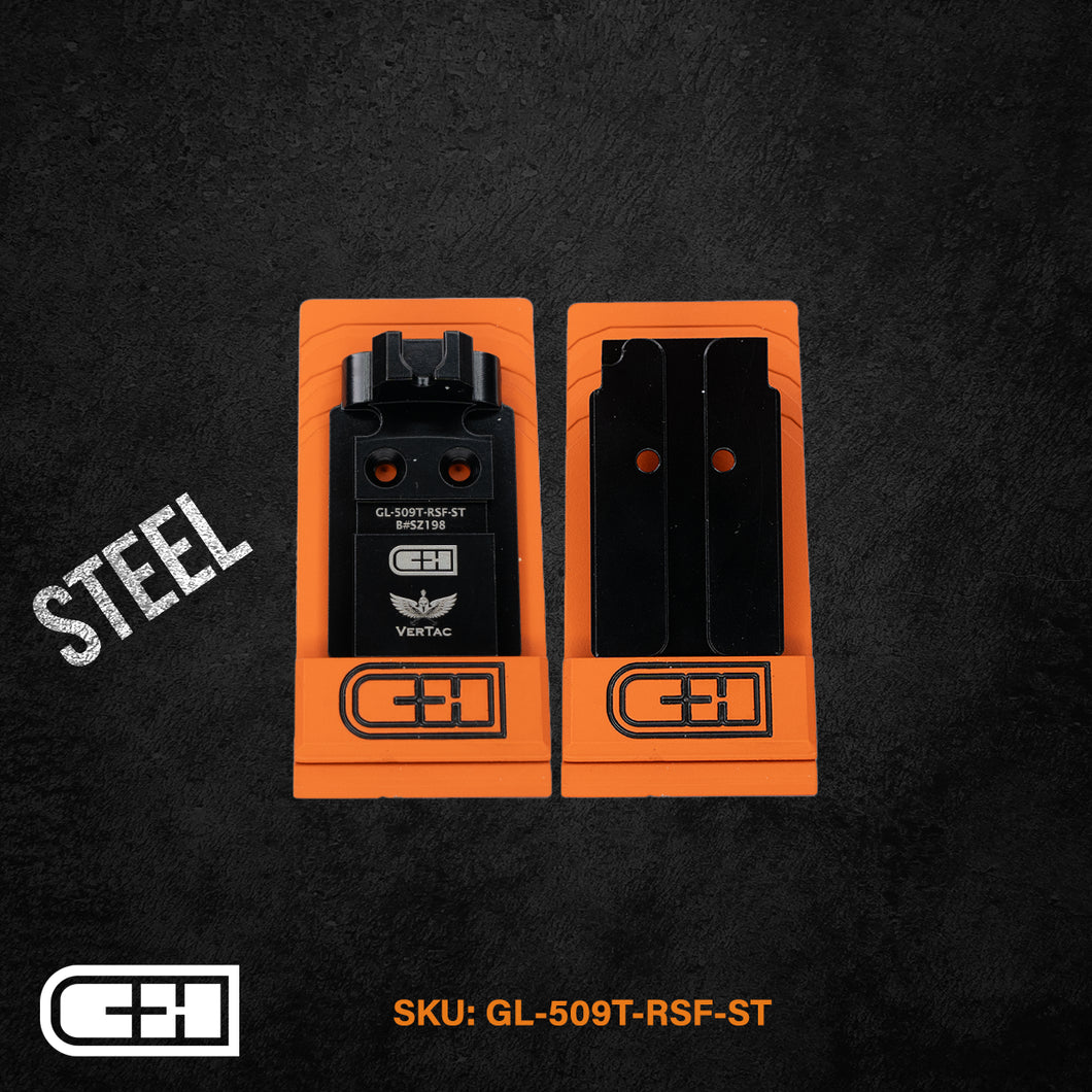C&H Precision 509T Glock MOS Plate (Rear Sight Forward) (V4 STEEL) - VerTac Training and Gear